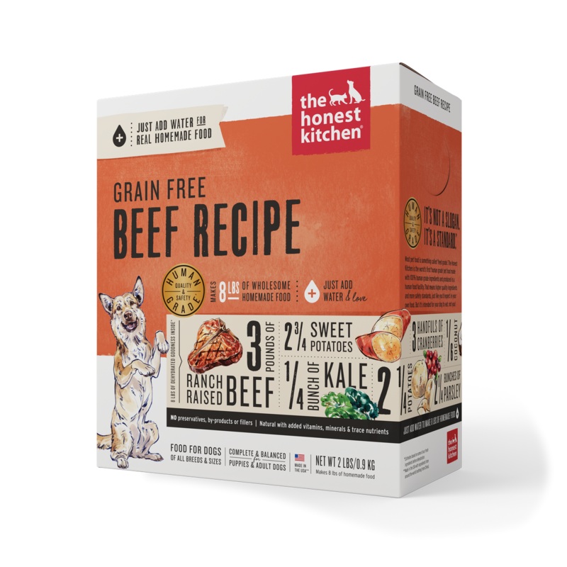 Honest Kitchen Grain Free Beef Recipe Dehydrated Dog Food 2lb