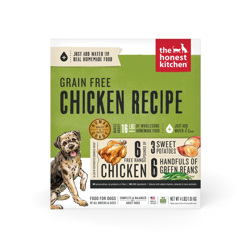 Honest Kitchen Grain Free Chicken Recipe Dehydrated Dog Food 4lb