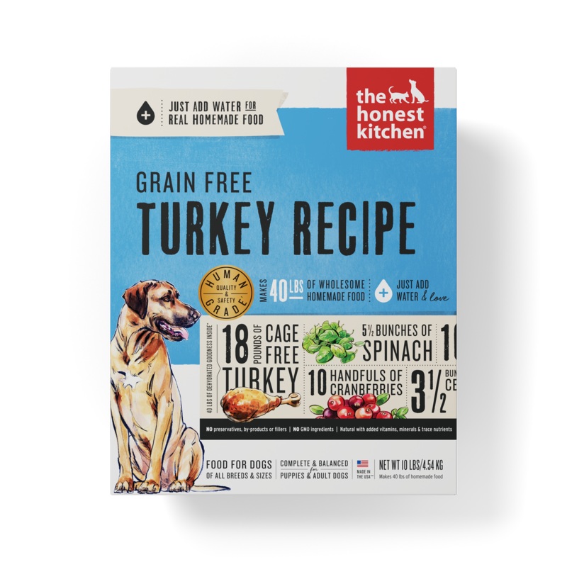 Honest Kitchen Grain Free Turkey Recipe Dehydrated Dog Food 10lb