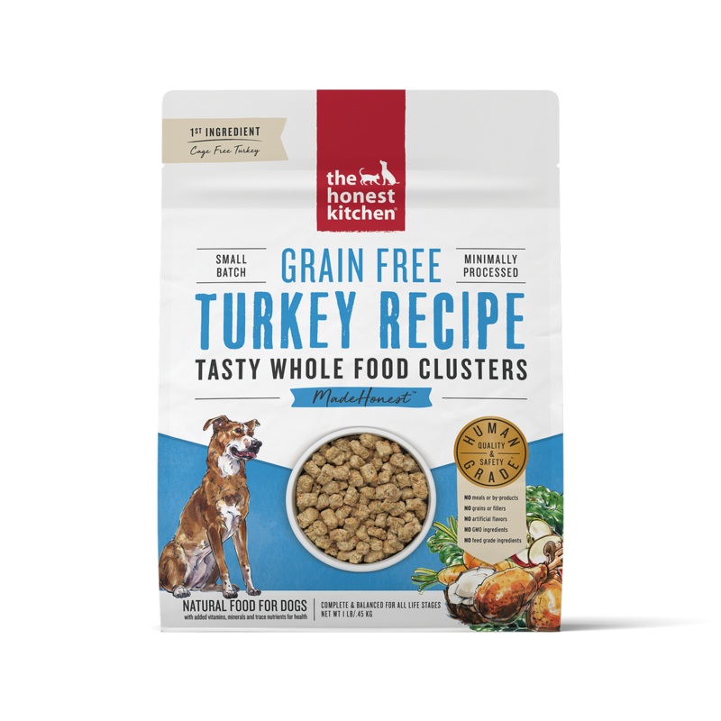Honest Kitchen Grain-Free Turkey Whole Food Clusters Dry Dog Food 1lb