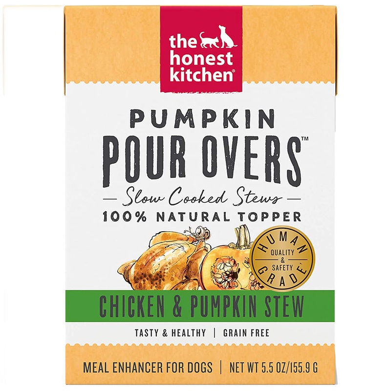 Honest Kitchen Pumpkin POUR OVERS Chicken & Pumpkin Stew Wet Dog Food Topper 5.5oz