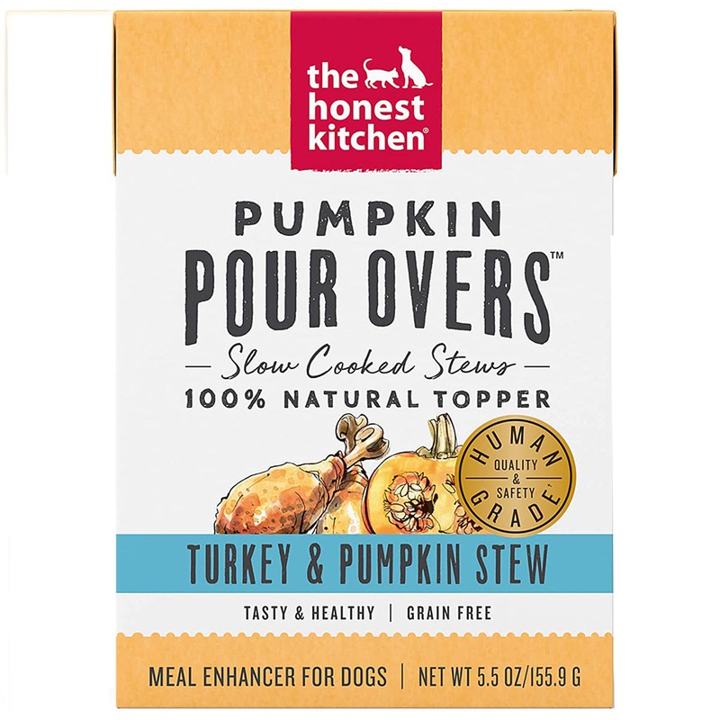 Honest Kitchen Pumpkin POUR OVERS Turkey & Pumpkin Stew Wet Dog Food Topper 5.5oz
