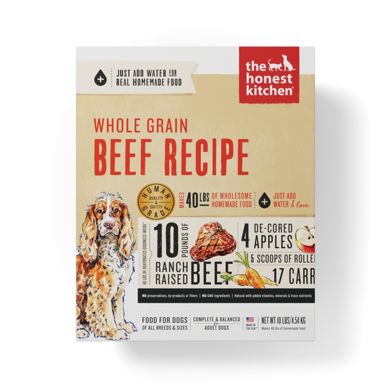 Honest Kitchen Whole Grain Beef Dehydrated Dog Food 10lb