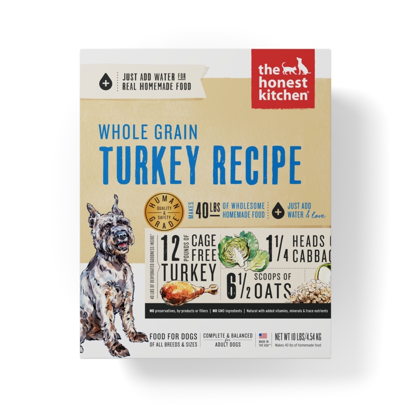 Honest Kitchen Whole Grain Turkey Recipe Dehydrated Dog Food 10lb