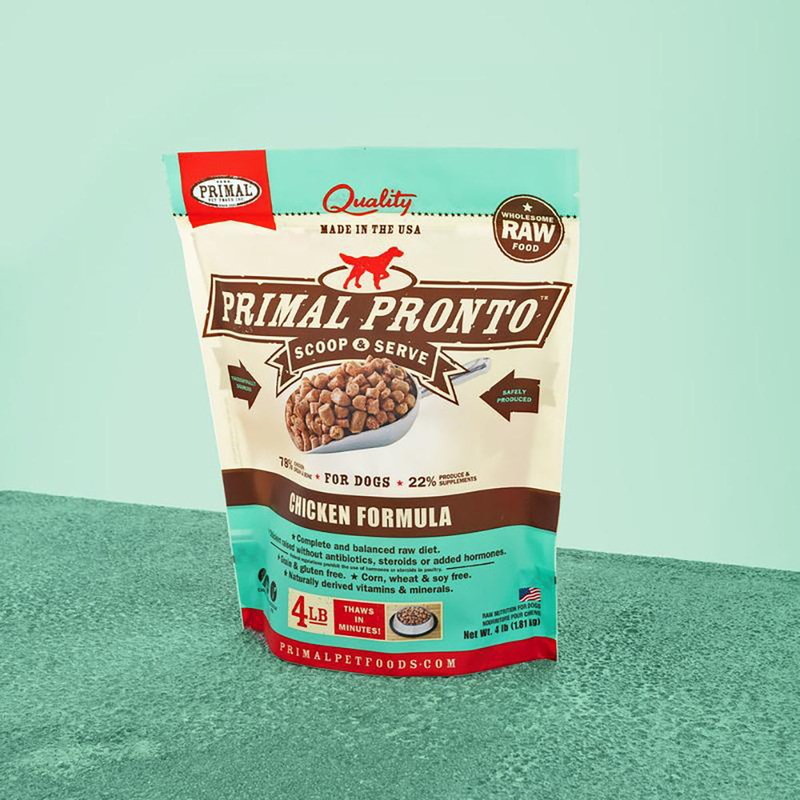 Primal Raw Frozen Pronto Chicken Formula Dog Food 4lb