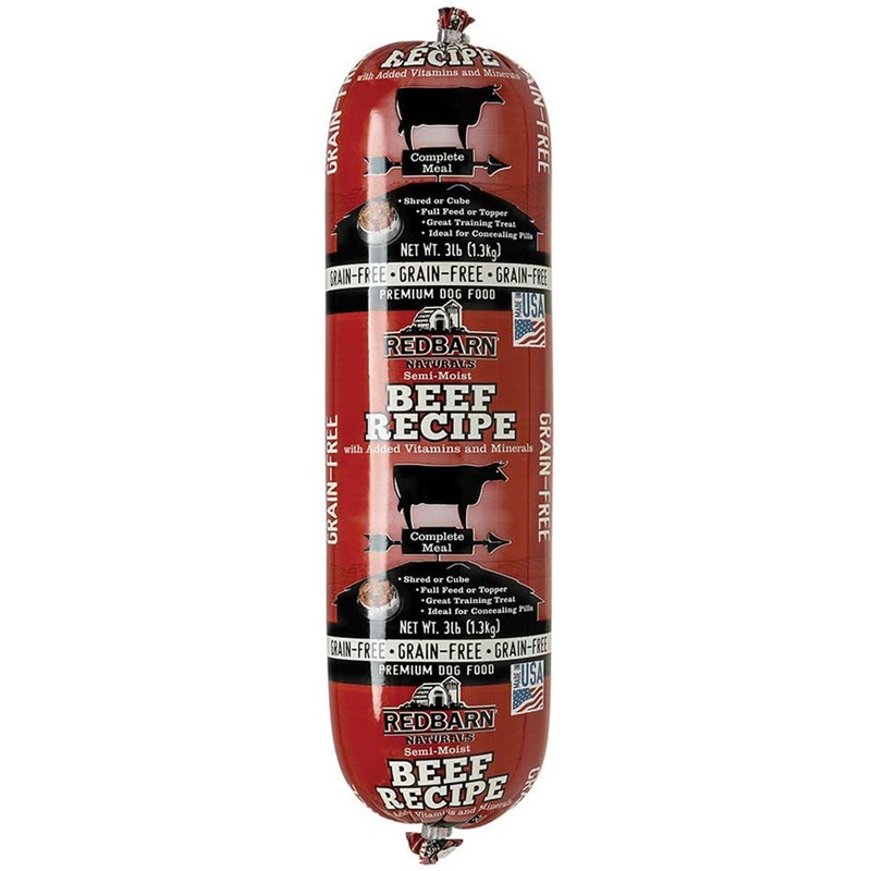 Redbarn Pet Products Grain Free Beef Food Rolls for Dogs 3lb