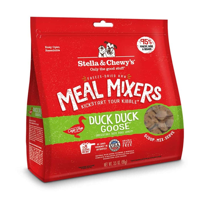 Stella and Chewy's Duck Duck Goose Meal Mixers Dog Food 18oz
