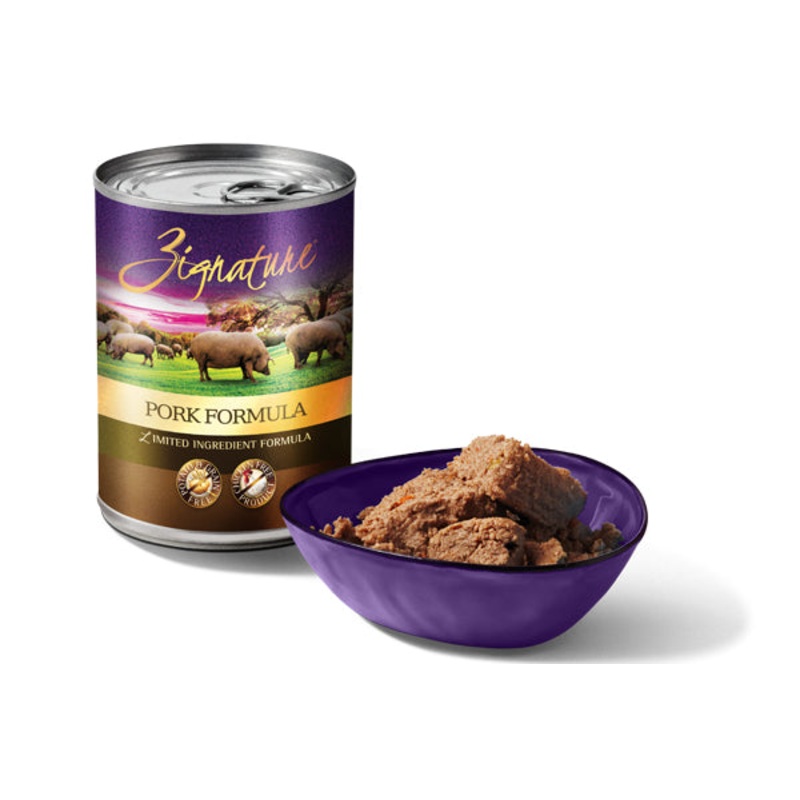 Zignature Canned Pork Formula Wet Dog Dood 13oz