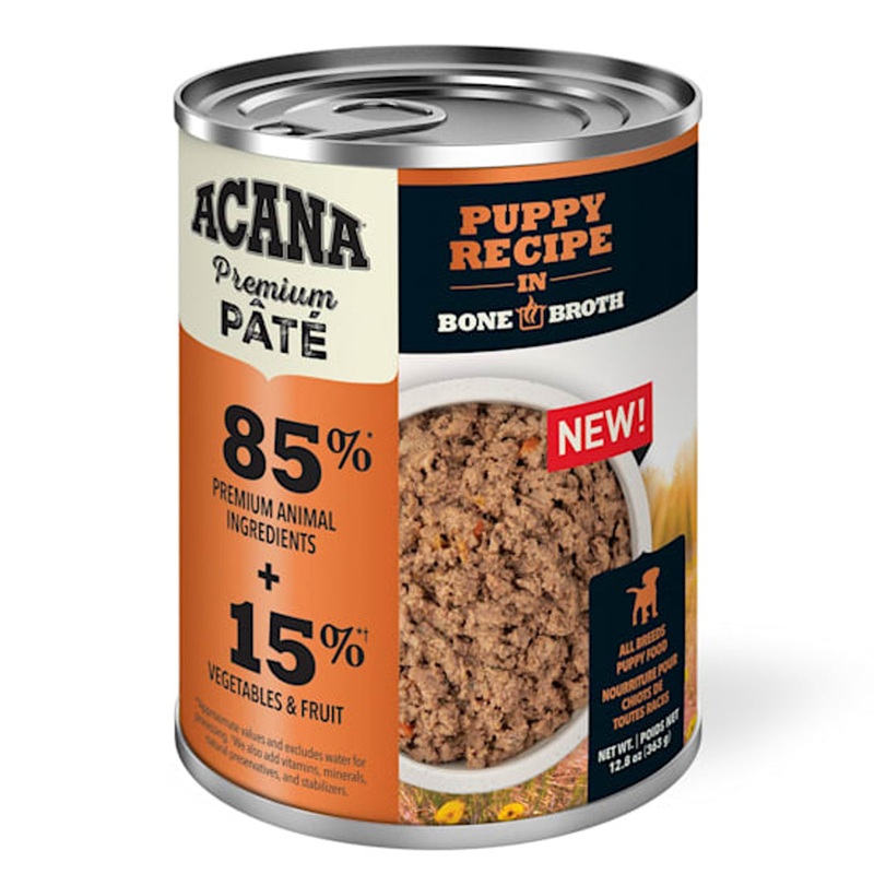 Acana Premium Chunks Puppy Recipe in Bone Broth Canned Dog Food 12.8oz