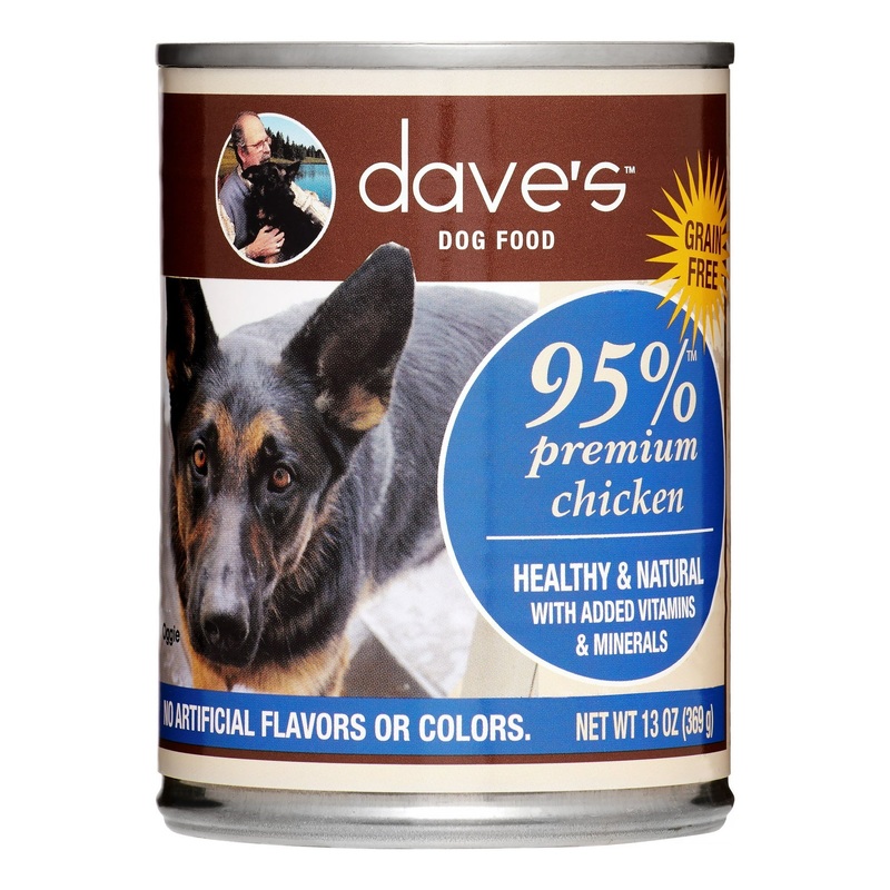 Dave's Pet Food 95% Premium Chicken Wet Dog Food 13oz