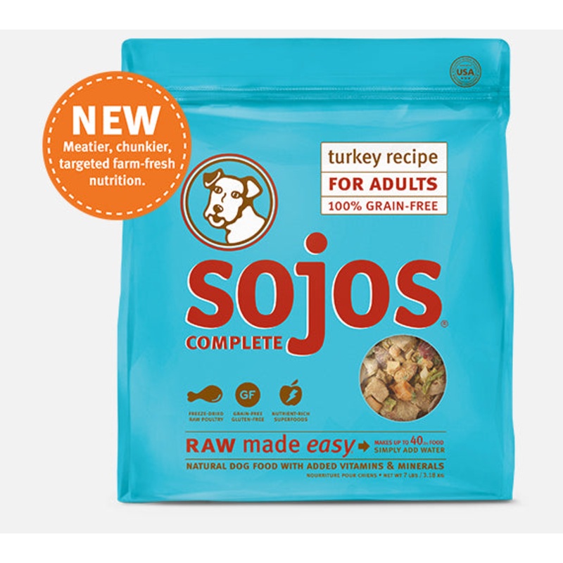 Sojo's Complete Turkey Recipe Dry Dog Food 7lb
