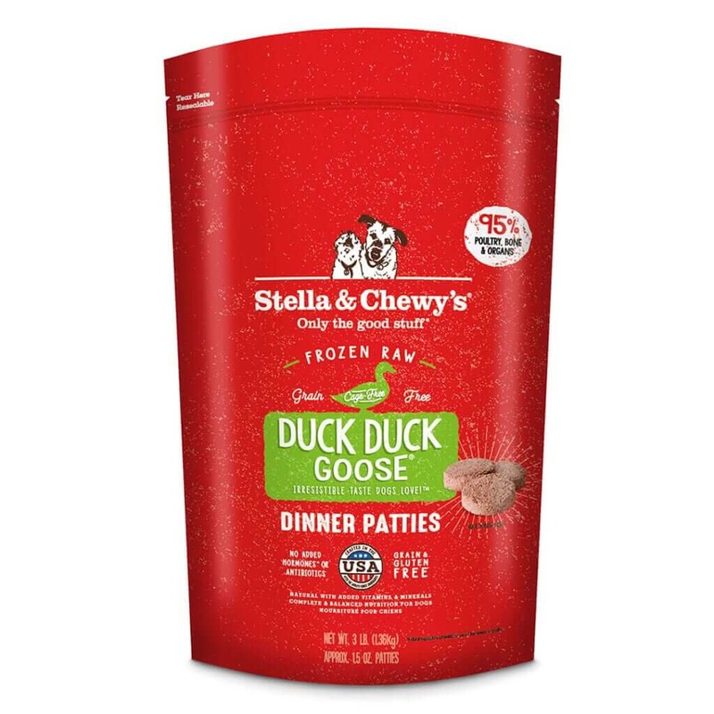Stella and Chewy's Duck Duck Goose Frozen Raw Dinner Patties Raw Dog Food 12lb