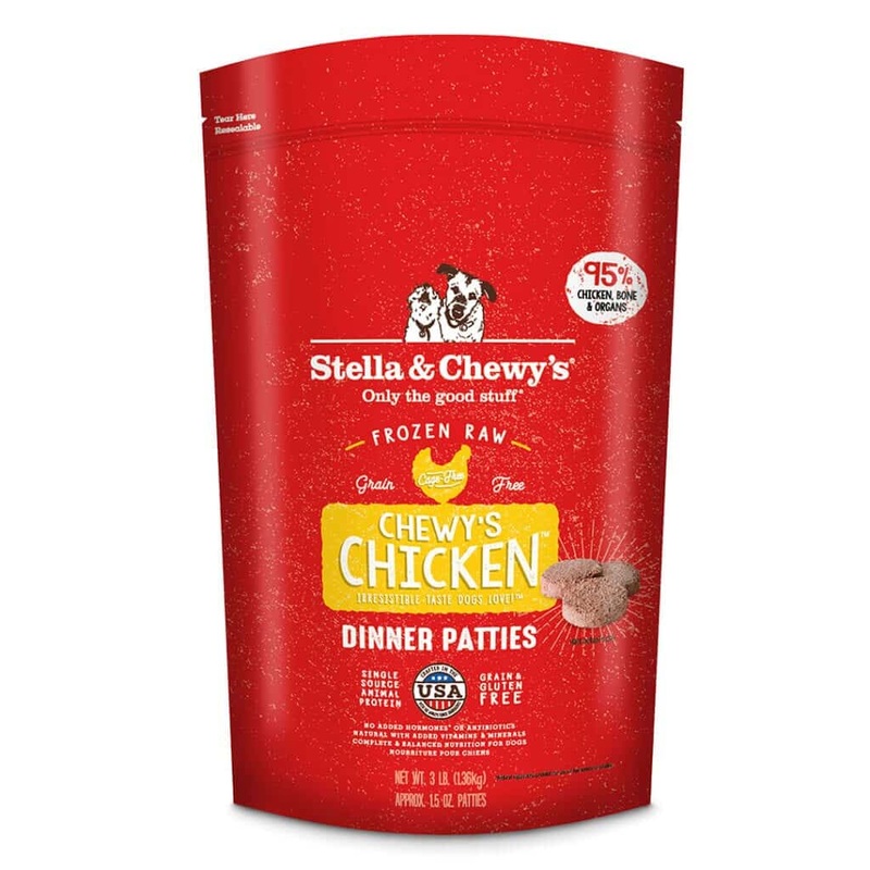 Stella and Chewys Chewy's Chicken Frozen Dinner Patties Raw Dog Food 6lb