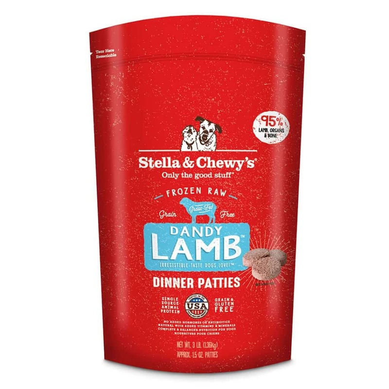 Stella and Chewys Dandy Lamb Frozen Dinner Patties Raw Dog Food 6lb