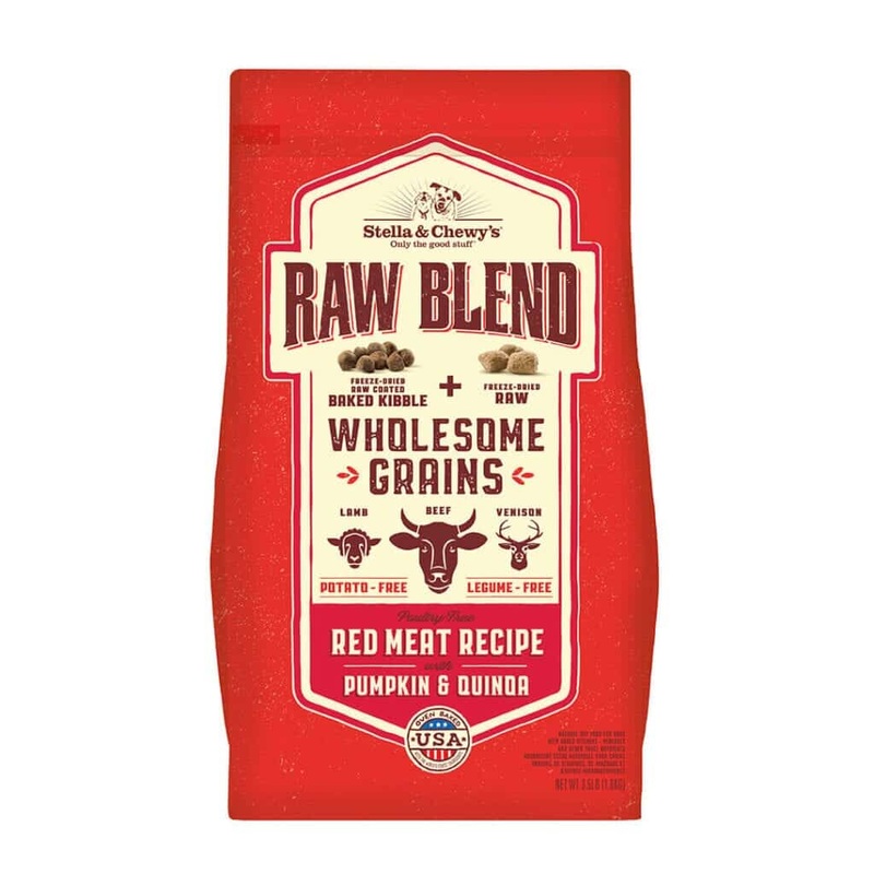 Stella and Chewys Red Meat Recipe With Pumpkin & Quinoa Raw Blend Baked Kibble With Grains Dry Dog Food 22lb
