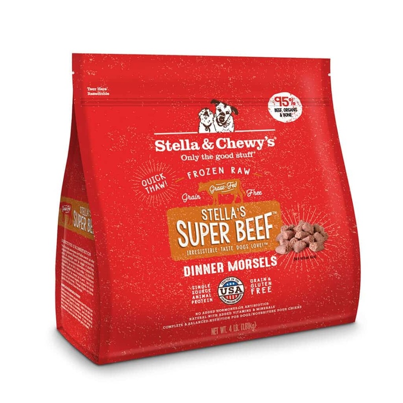 Stella and Chewys Stella's Super Beef Frozen Raw Dinner Morsels Dog Food 4lb