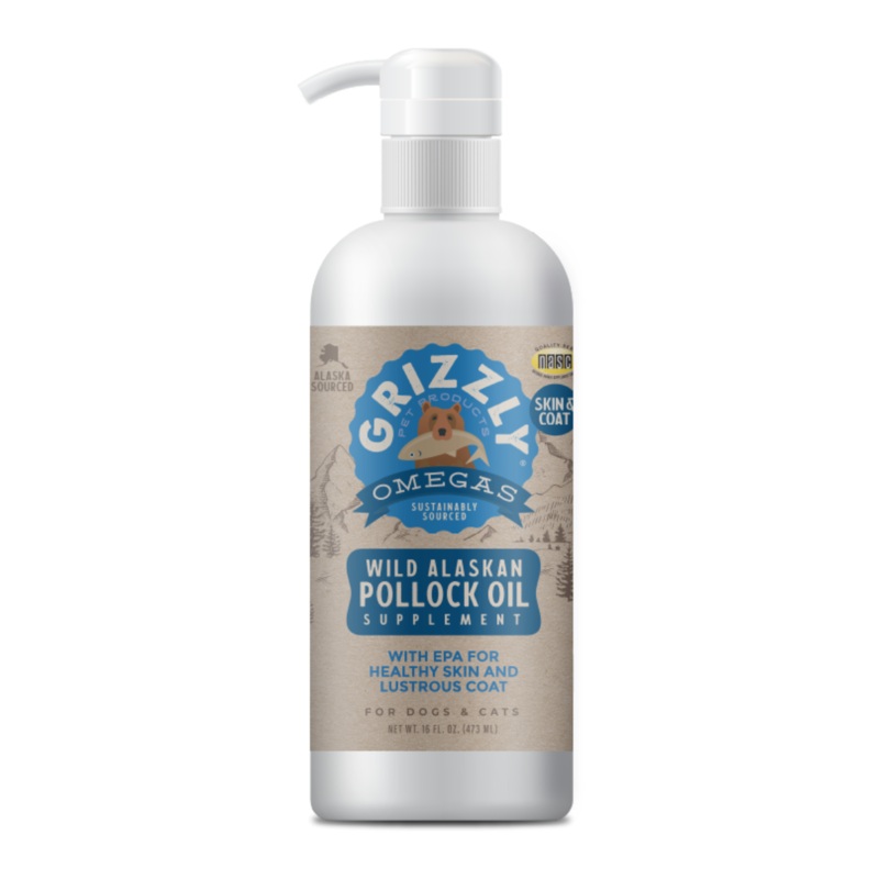 Grizzly Pet Products Pollock Oil for Cats & Dogs 16oz