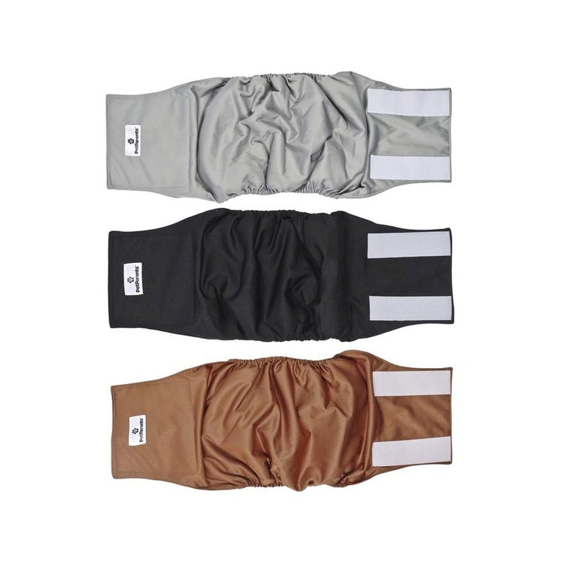Pet Parents Premium Washable Belly Bands Natural 3Pk Large