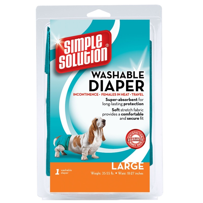 Simple Solution Washable Female Dog Diapers 1 count Large