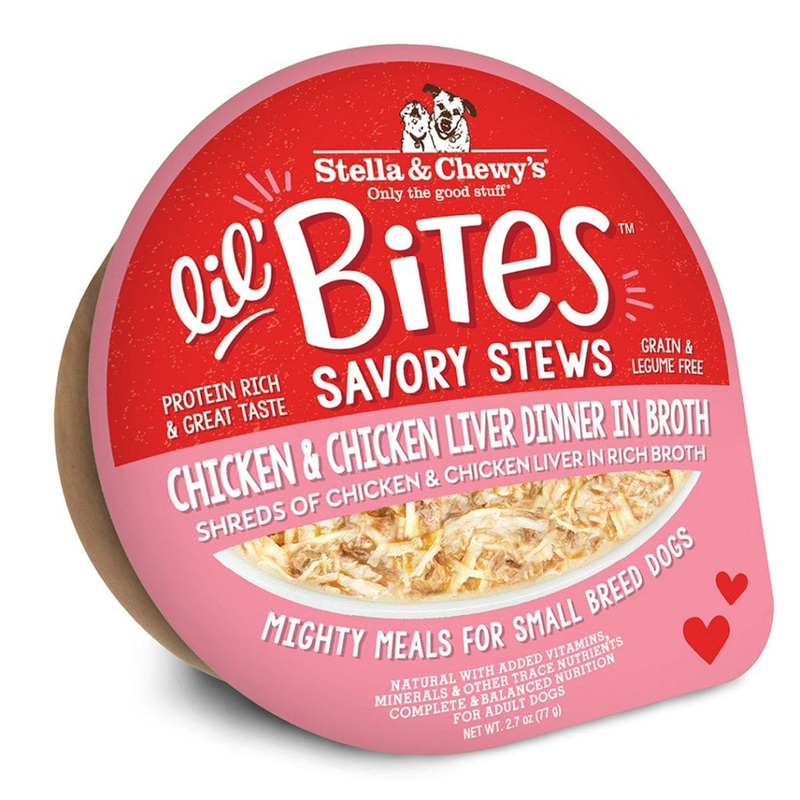 Stella & Chewy's Lil' Bites Savory Stews Chicken & Chicken Liver Dinner in Broth 2.7oz