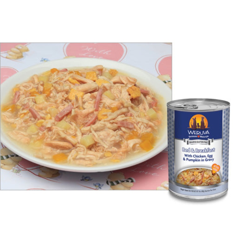 Weruva Bed and Breakfast with Chicken, Egg, Pumpkin and Ham in Gravy 14oz