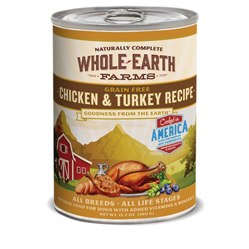 Whole Earth Grain Free Chicken and Turkey Recipe 12.7oz