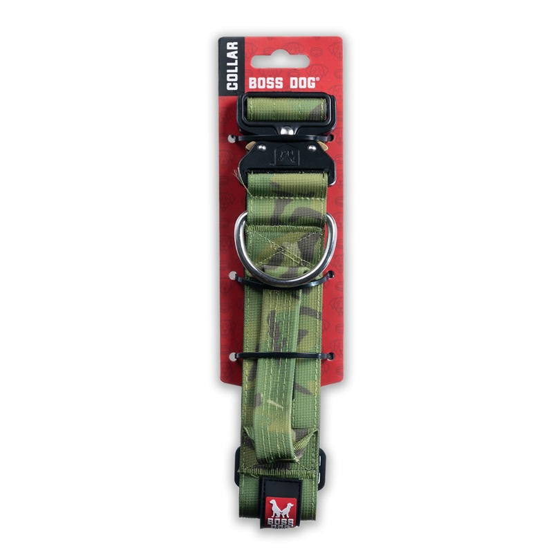 Boss Dog Collar Camo Green 2" XLarge