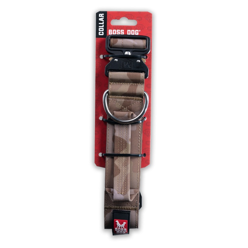 Boss Dog Collar Camo Tan 2" XLarge
