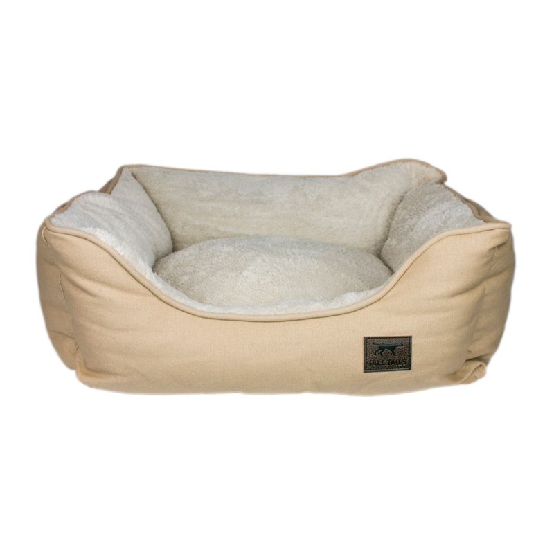 Tall Tails Dream Chaser Bolster Bed Khaki Large