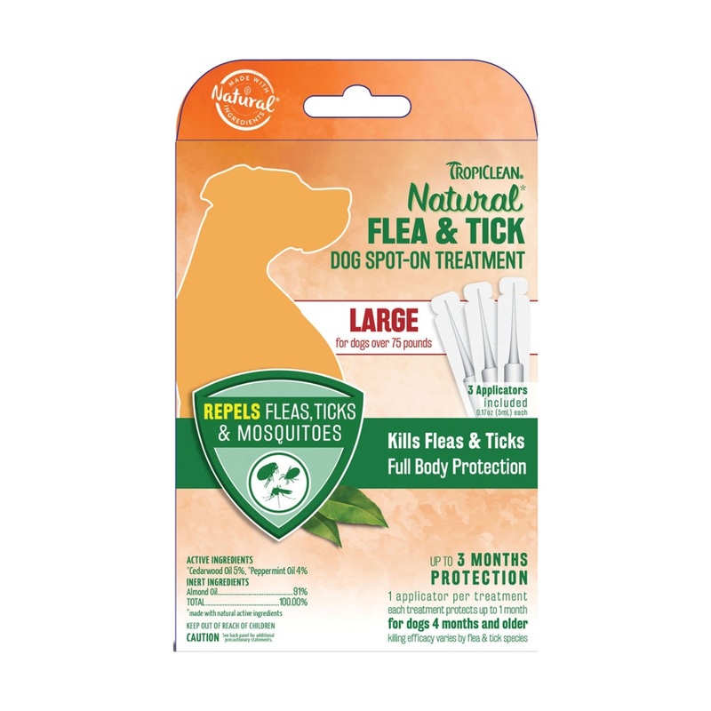 Tropiclean Natural Flea & Tick Spot On Dog Treatment Large