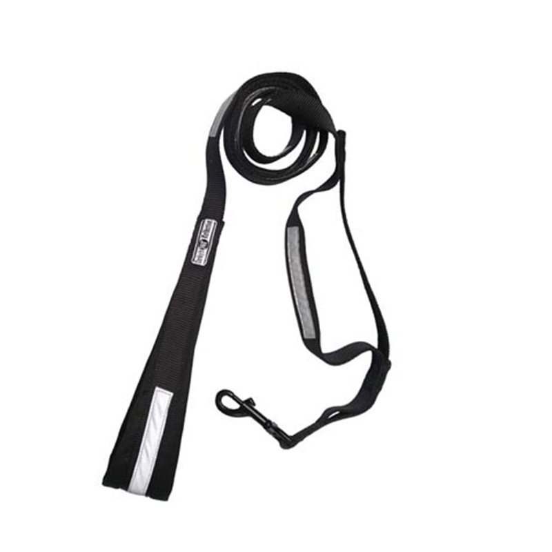Corky's Reflective Dog Leash Safe Black 6'