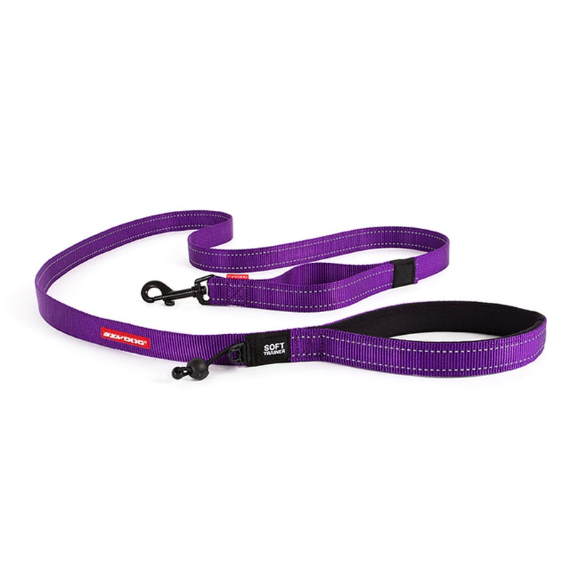 EzyDog Soft Trainer Leash with Traffic Control Handle Purple