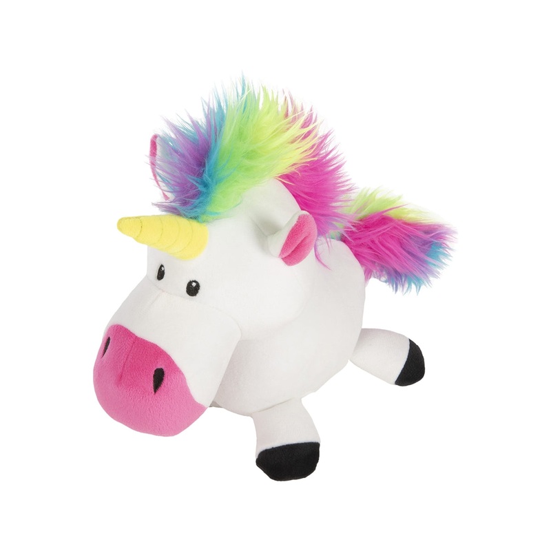 goDog Unicorn Dog Toy White Blue Large