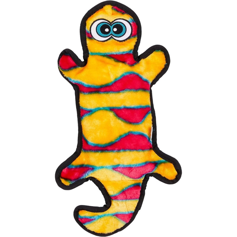 Outward Hound Invincible Gecko Red and Orange with 2 Squeakers
