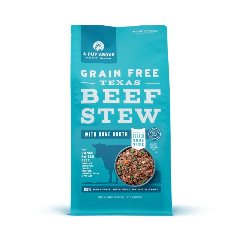 A Pup Above Texas Beef Stew Gently Cooked Dog Food  3lb