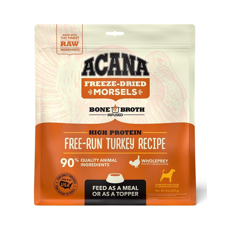 Acana Freeze-Dried Dog Food - Free-Run Turkey Morsels 8oz