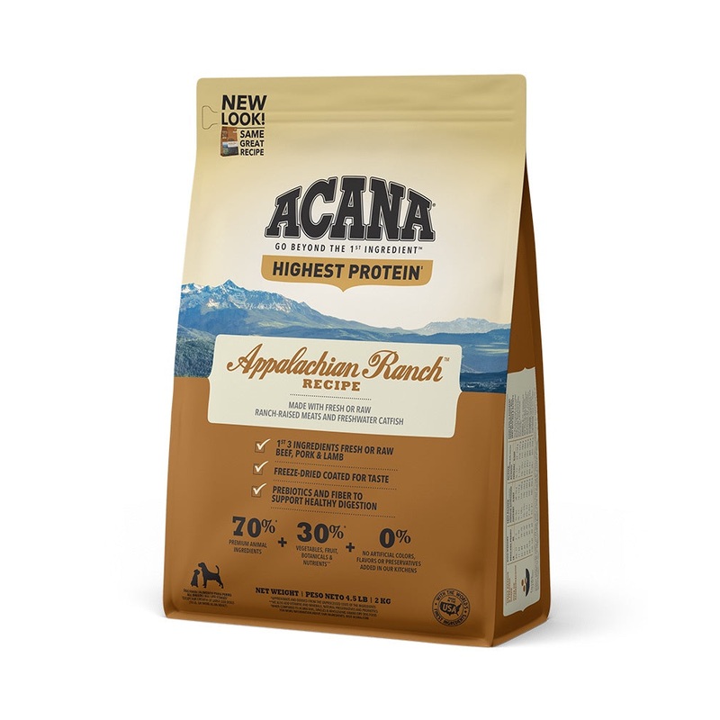 Acana Highest Protein - Appalachian Ranch Dry Dog Food 4.5lb