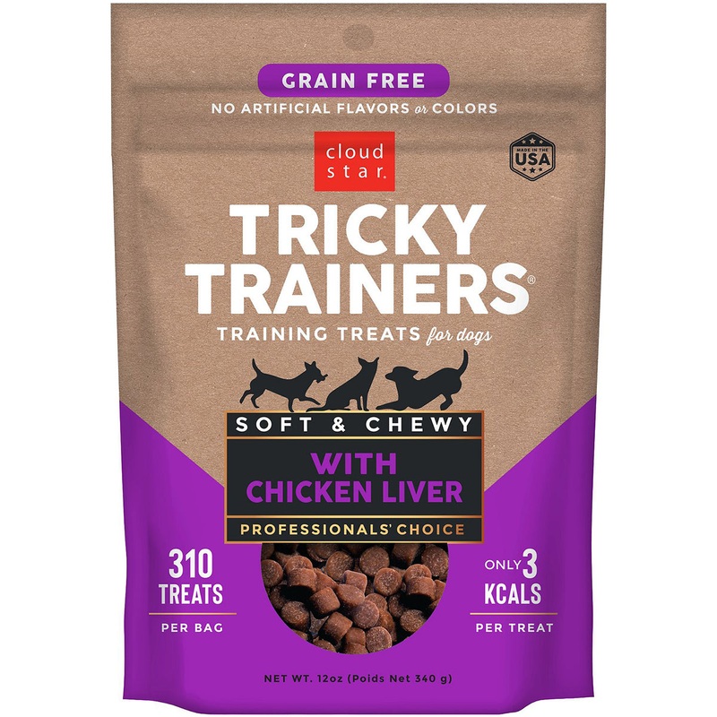 Cloud Star Tricky Trainers Chewy Grain Free Liver Formula Dog Treats 12oz