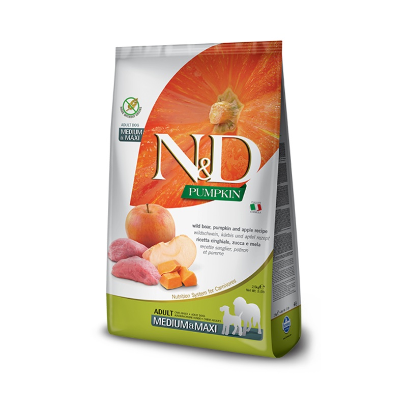 Farmina N&D Pumpkin Boar & Apple Adult Medium & Maxi Dry Dog Food 5.5lb