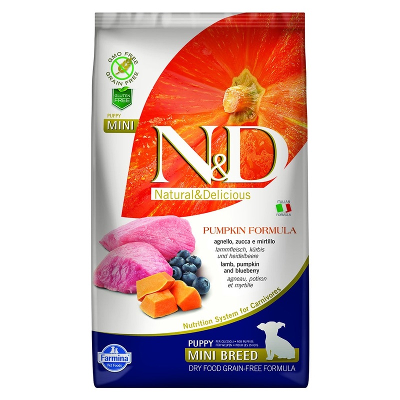 Farmina N&D Pumpkin Lamb & Blueberry Puppy Mini Dry Dog Food 15.4lb