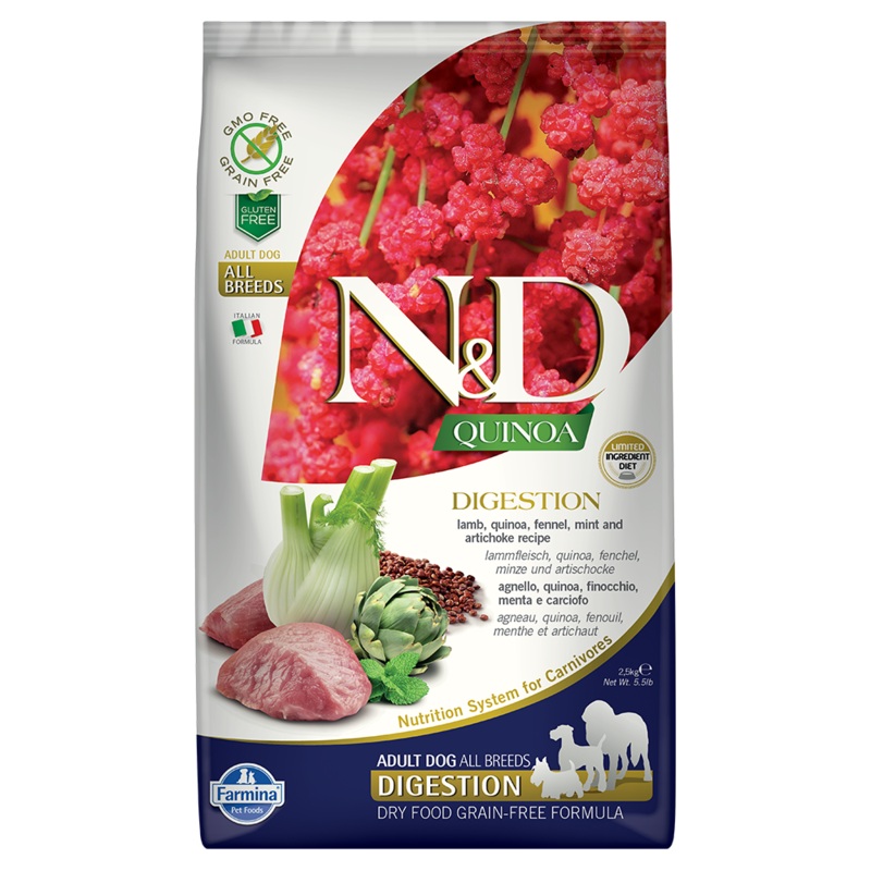 Farmina N&D Quinoa Digestion Lamb Adult Dry Dog Food 15.4lb