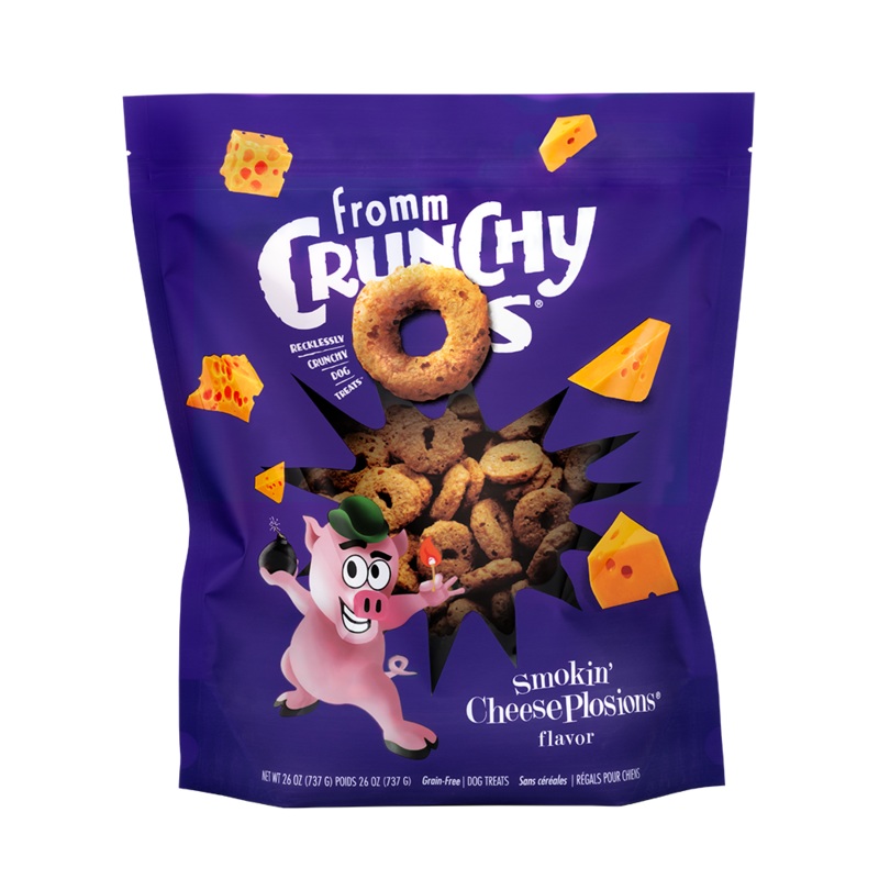 Fromm Crunchy O's Smokin Cheese Plosion Dog Treats 26oz