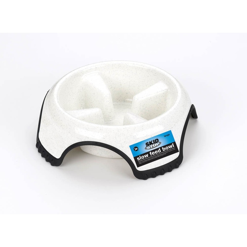 Petmate Pet Skid Stop Slow Feed Bowl Large