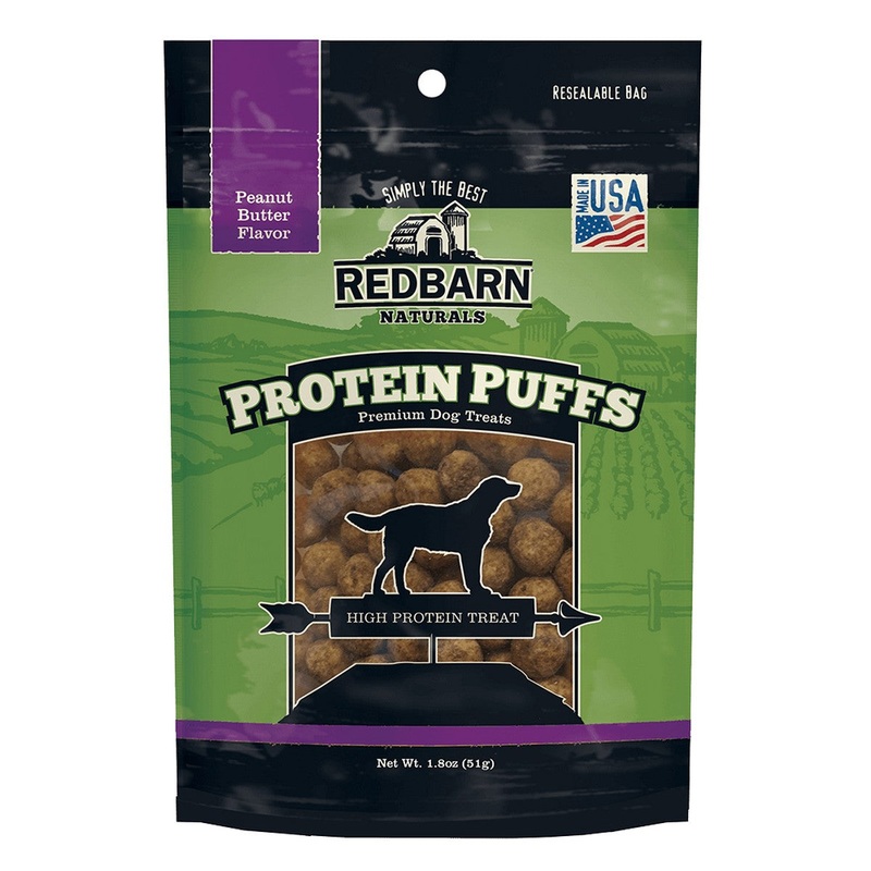 Redbarn Protein Puffs Peanut Butter Flavor Dog Treats 1.8oz