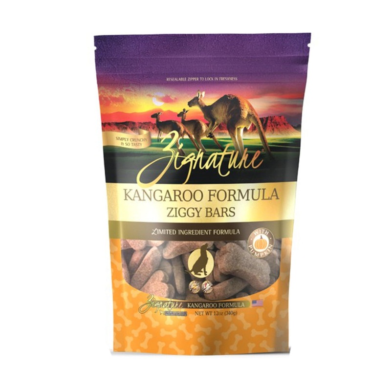 Zignature Ziggy Bars Kangaroo Dog Treats 12oz