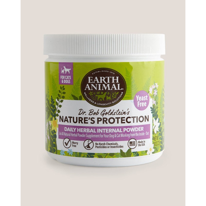Earth Animal Nature's Protection Flea & Tick Daily Internal Powder for Dogs & Cats 8oz