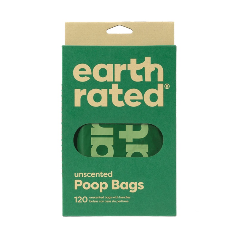 Earth Rated Easy-Tie Handle Poop Bags - Unscented 120 Bags