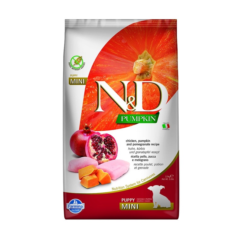 Farmina N&D Pumpkin Chicken & Pomegranate Puppy Mini Dry Dog Food 5.5lb