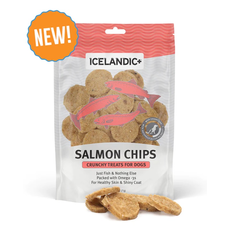 Icelandic+ Salmon Fish Chips Dog Treats 2.5oz