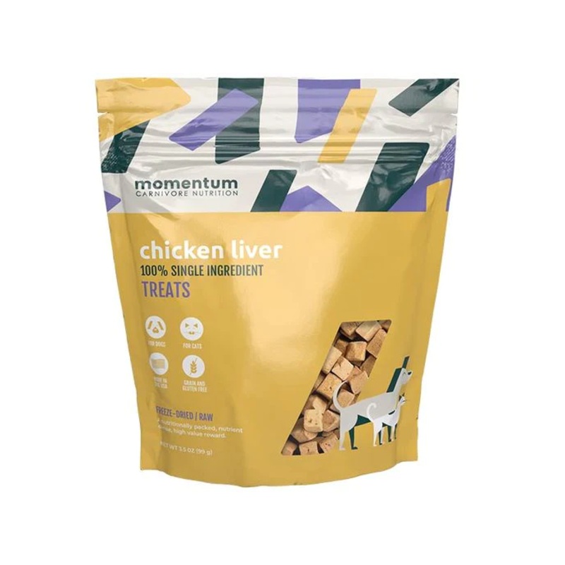 Momentum Freeze-Dried Chicken Liver Dog  Treats 3.5oz
